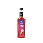 Lin Lychee Flavored Concentrated Syrup 750ml bottle, ideal for drinks and desserts, in a clear plastic container with a label.