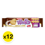 Fun-o White Chocolate Brownie Cookies, 40.5g snack pack, baked confectionery treats in a clear snack package.