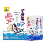 Taro Lite Fish Snack 20g x6 from TARO, dry grocery snack with dried fish pieces in a clear bag, colorful packaging.