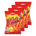 JAXX Jaxx Extrude snack with chili sauce in 45g pack, crispy confectionery treat for snacking.