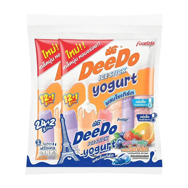 Deedo Yoghurt Lollipops 35ml in colorful packaging, a snack confectionery from the Deedo dry grocery and sweets collection.