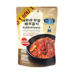 King Chef Kimchi with seasoned jellyfish in 190g dry grocery package, featuring vibrant kimchi and jellyfish slices.