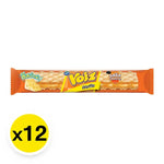 Voiz Waffle Cheese Rice Crispies snack packet, 19g, showing crispy waffle and cheese flavor details.