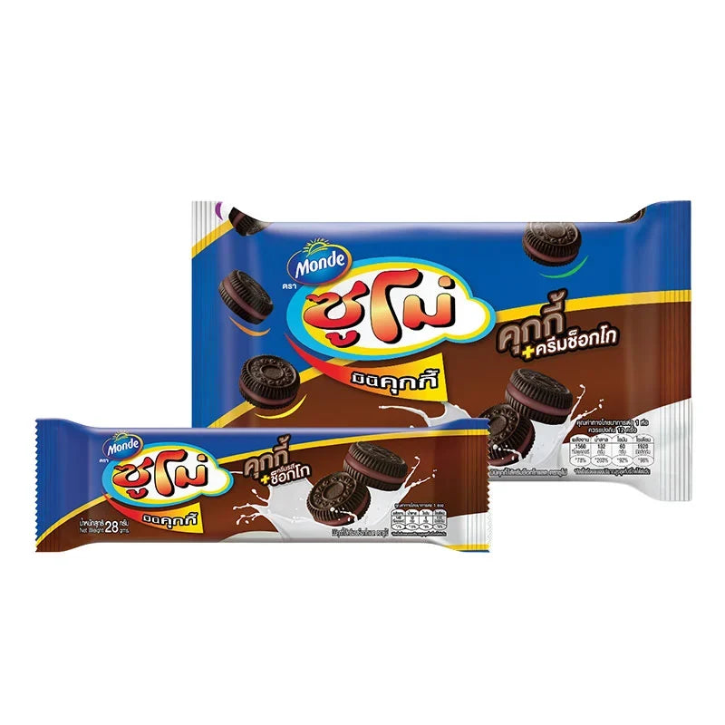 Sumo Mini Cookies Chocolate 30g snack package, dry grocery confectionery with chocolate-flavored mini cookies, brand SUMO.