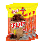 Top Up Corn Snack Chocolate 75g, a crispy, chocolate-flavored snack in a colorful packaging, ideal for tasty dry grocery treats
