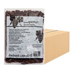 Makro Sultana Raisins in a 1kg package, dried fruit for baking and snacking, shown in a clear image with raisins spilling from the bag.