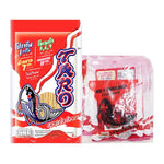 Taro Fish Snack Hot Chili flavored, 5g x12 packs, dry grocery snack with spicy chili flavor, from TARO brand.