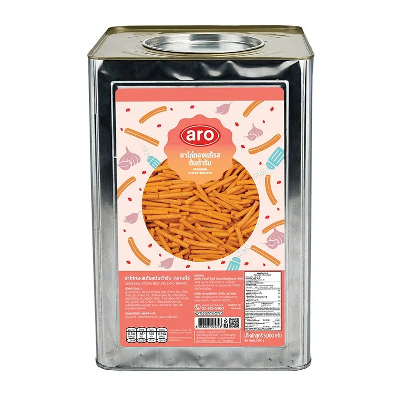 ARO Original Biscuits Stick 5kg, a large pack of crunchy dry grocery snack sticks from ARO brand.