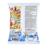 Calbee Ebisen Prawn Crackers in original flavor, 52g packs, arranged in a group, showing crispy texture and packaging.