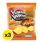 Roller Coaster BBQ flavored potato chips in 50g bags, crispy snack for dry grocery and confectionery.