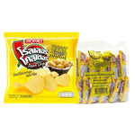 Roller Coaster Salted Potato Chips in 12g snack packs, chubby, crunchy extruded snack from ROLLER COASTER brand.
