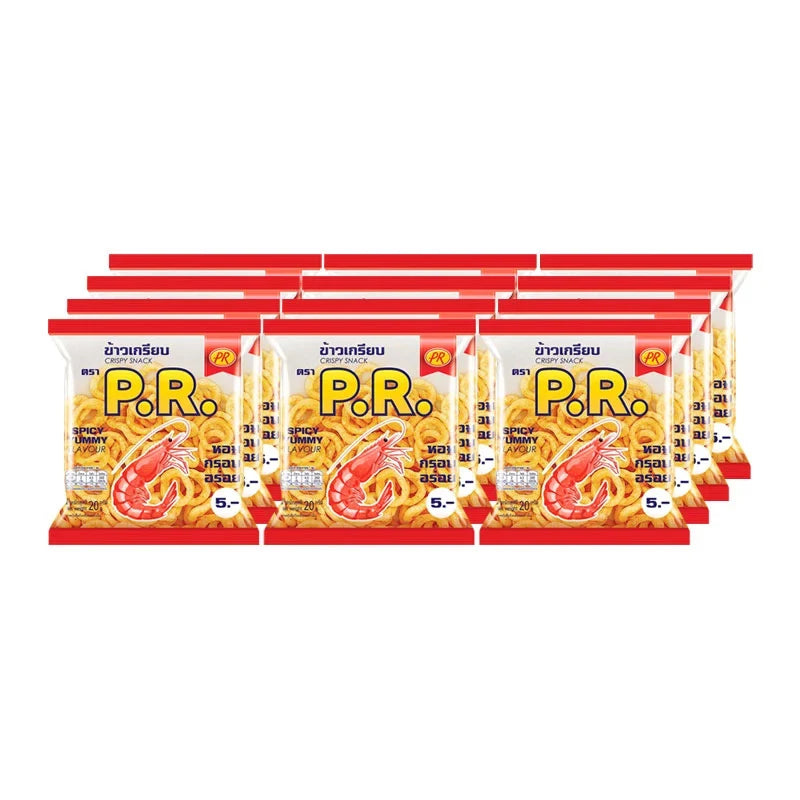 PR Awn Cracker 20g snack pack, dry grocery confectionery, with 12 individually wrapped crunchy almond-filled crackers.