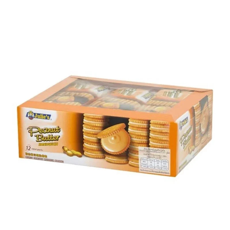 Julie's Peanut Butter 15g snack pack, dry grocery, packaged in a small, colorful wrapper with the Julies brand logo.