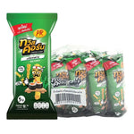 PR Twist Corn Snack Nori Seaweed flavor, 18g packs, crispy corn snack from PR brand, ideal for dry grocery and snack lovers.