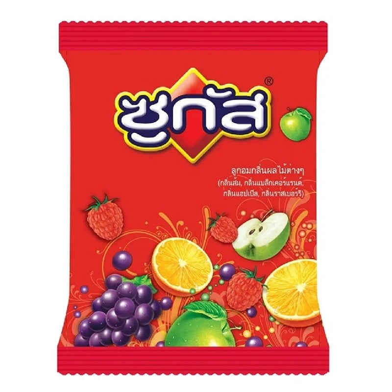 Sugus Chewy Candy Mix Fruit in colorful packaging, featuring assorted fruit-flavored chewy candies from SUGUS.