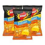 Twisties Extreme Cheese flavored rice and corn snack pack, 68g x3, crispy snack with cheesy appearance and crunchy texture.