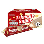 Triangle Wafer with Milk snack by TRIANGLE, showing crisp wafer with milk filling in a close-up shot.