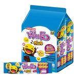 Fun-o Emoji Sandwich Cookies with chocolate flavored cream, 45g, fun snack in dry grocery and confectionery category.