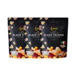 Cruff multi-colored fried crispy potatoes snack with Parmesan and black truffle, featuring vibrant colors and crunchy texture.
