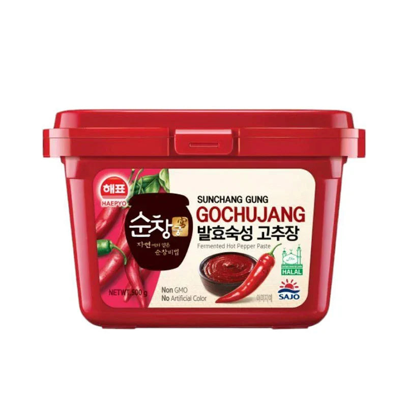 SAJO HAEPYO Sunchang Gung Hot Pepper Paste Gochujang 500g jar, traditional Korean spicy red chili paste for cooking and seasoning