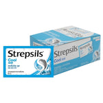 Strepsils Throat Lozenges Cool HHR in a box, sugar-free throat lozenges by STREPSILS, for soothing sore throats and cough relief.