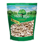 Heritage Toasted Split Cashew Nuts 500g in a clear plastic bag, showing golden-brown toasted cashews ready for snacking or cooking.