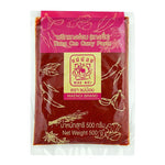 MAE NOI Kang Om Curry Paste 500g in a plastic jar, traditional Thai dry grocery product with red and yellow label branding.
