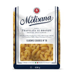 Dry grocery image of Lamolisana Spaghetti Elbow No.70 pasta in a 450g package, showing the pasta's curved shape and branding.