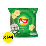 Lay's Classic Potato Chips with Nori Seaweed flavor in 13g bags, displayed in a colorful snack package.