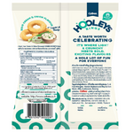 Calbee Hooleys Rings Sour Cream & Onion flavored confectionery snacks in a colorful bag, showcasing the snack's crunchy texture.