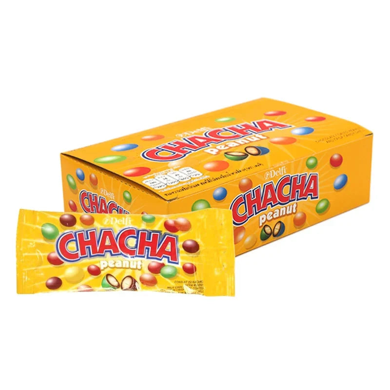 Delfi Chocolate Peanut snack in 13g pack, dry grocery confectionery with rich chocolate and crunchy peanuts, by DELFI.