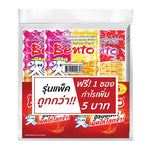 BENTO Cuttlefish Snack Chilli Cheese 4g packet, dry grocery snack with spicy chili and cheesy flavor, 24-pack.