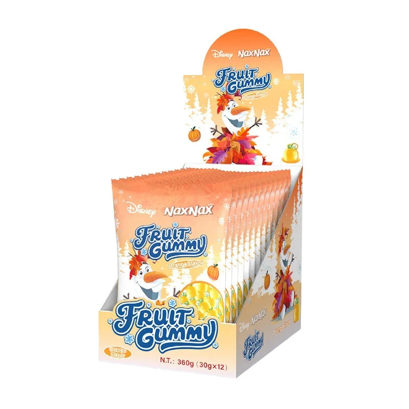 NAXNAX Fruity Gummy Orange candies in a 30g pack, colorful orange-flavored gummy snacks from the dry grocery and confectionery category.