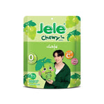 Jele Jelly Chewy Watermelon and Grape snacks, 108g x5, chewy fruit-flavored confectionery in colorful packaging.