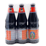 DEK SOM Boon Dark Soy Sauce Orange 1.35L bottles, dry grocery product with dark soy sauce in orange packaging, three-pack set