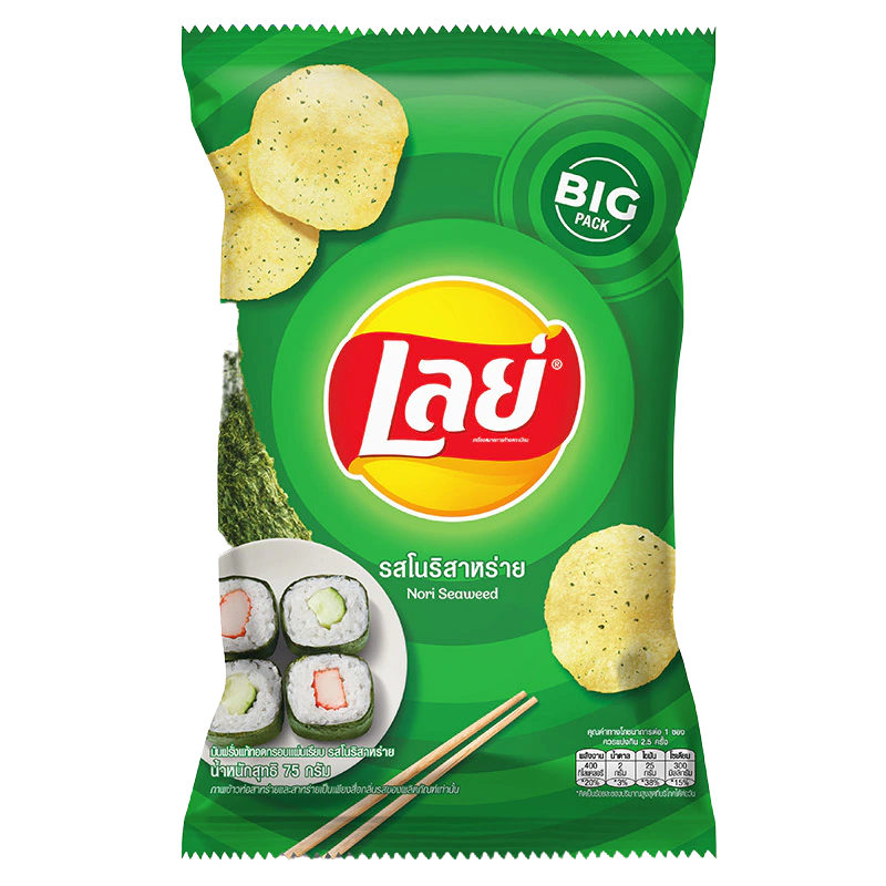 Lay's Classic Noriseaweed confectionery snack with seaweed flavor, featuring crispy texture and colorful packaging.