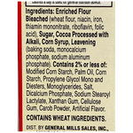 Betty Crocker Super Moist Dark Chocolate Cake Mix box with rich chocolate cake ingredients and branding.