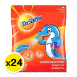 Ovaltine Malt Chocolate Tablets in 12g packs, 24-count box, showing the chocolate-flavored malt tablets for dry grocery.