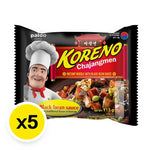 Paldo Koreno Chajangmen instant noodles in 115g package, showing the dry noodle product from the PALDO brand.