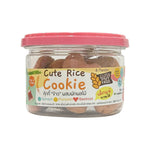 Begin Baby heart-shaped rice cookies, gluten-free Valentine’s snacks for babies, featuring cute pink and red confectionery shapes.