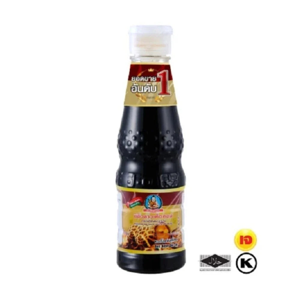 Deksomboon Mushroom Soy Sauce 95ml bottle shown, a Japanese-style dry grocery condiment with rich mushroom flavor.