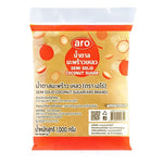 ARO Semi Solid Coconut Sugar 1kg in a clear plastic bag, showing the light brown, semi-solid texture and packaging.