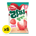 Orion Lychee Ball Jelly snack in 216g package, bright packaging with lychee fruit and jelly balls visible.
