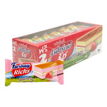 Fershay Rich Layer Strawberry snack pack, 15g x 24, dry grocery confectionery with strawberry flavor and layered texture.