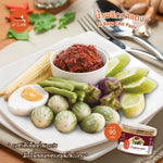 J-LEK Jae Lek Red Eye Chili Paste in 90g plastic jars, dry grocery product, featuring vibrant red chili paste in clear jars.