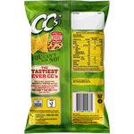 Crunchy Cc's Corn Chips Original snack in bright yellow packaging, showcasing the crispy corn chip product.