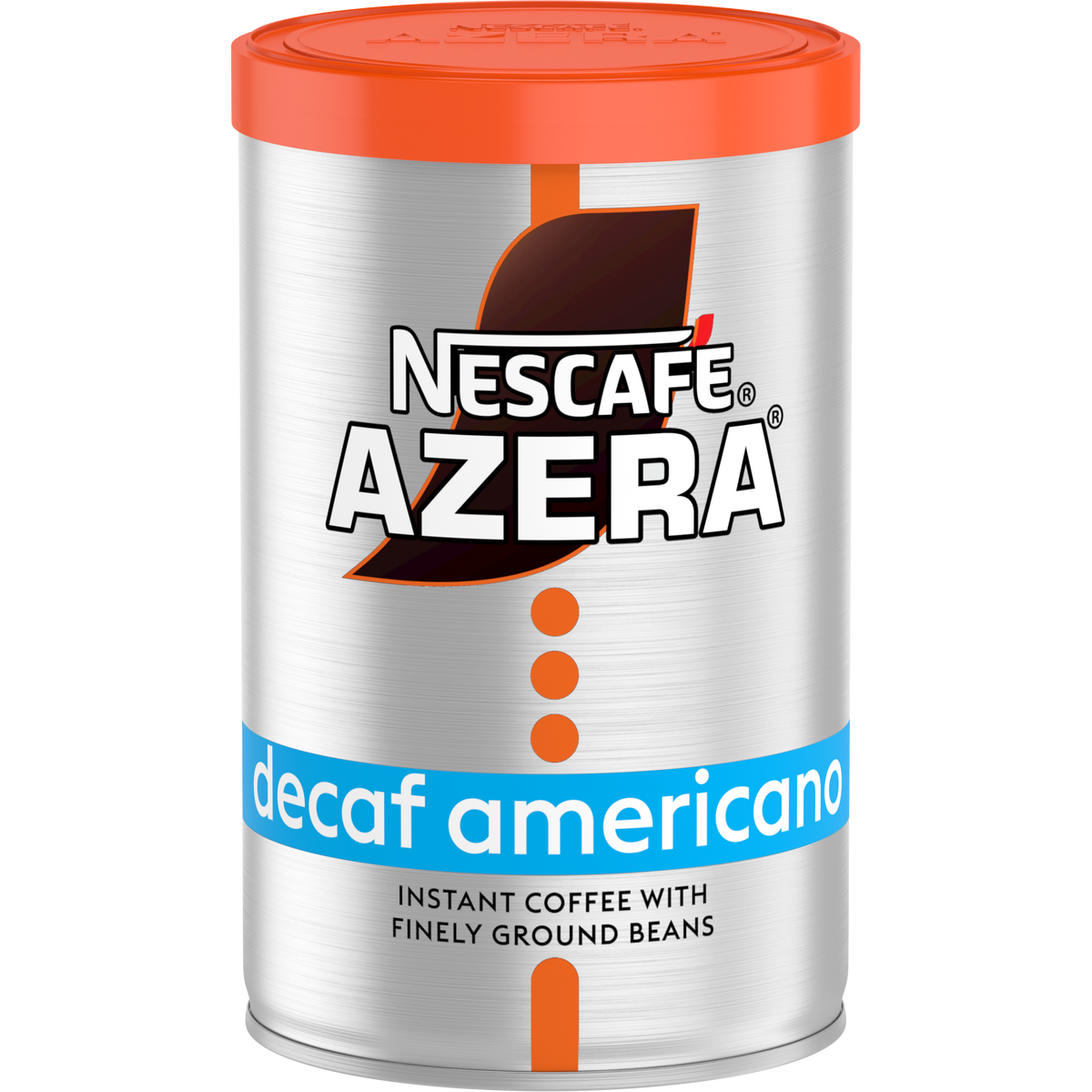 Nescafe Azera Decaff Americano coffee drink in a clear glass with a dark coffee color and a frothy top.