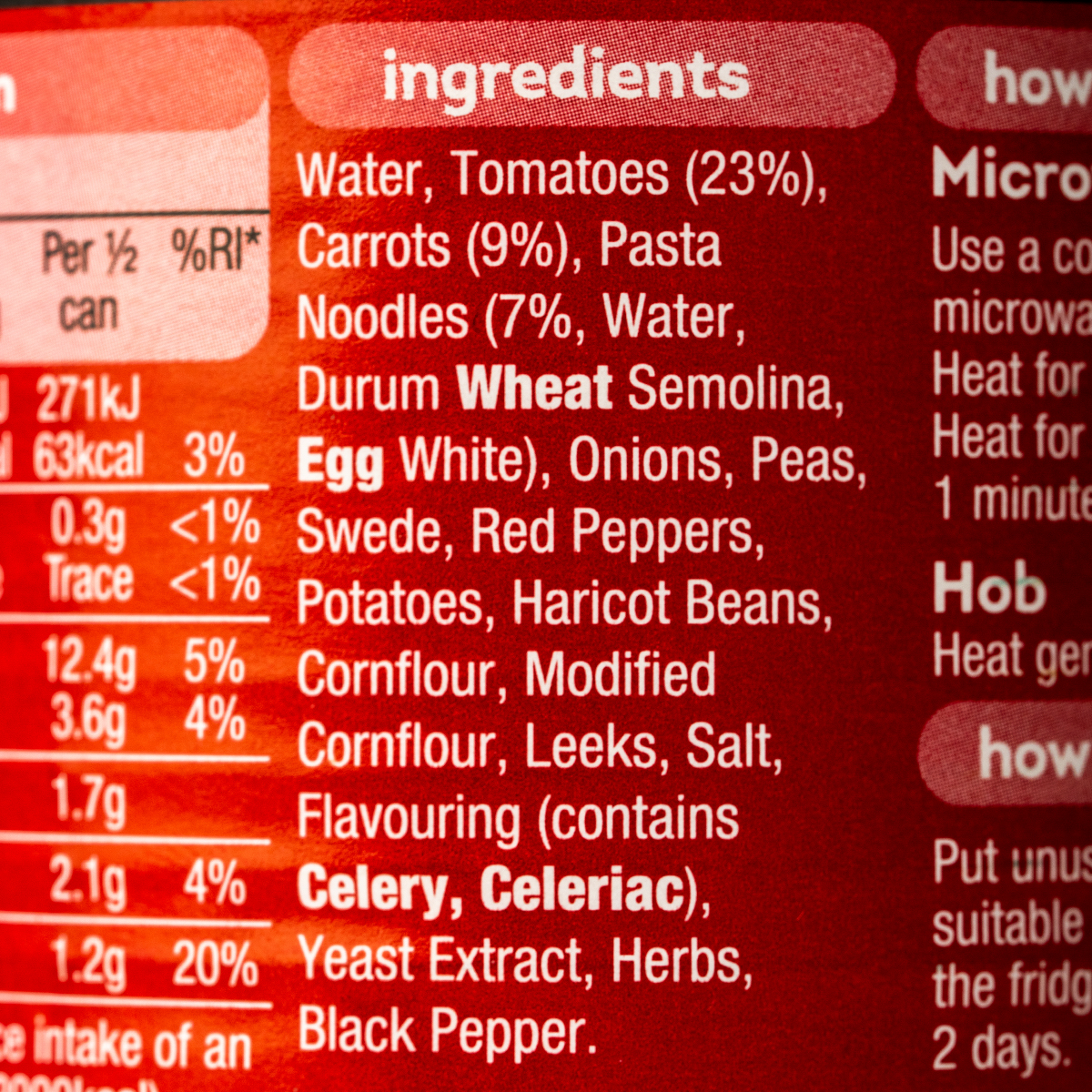 Heinz Classic Minestrone Soup in a bowl with vegetables and pasta, showcasing the grocery product's fresh ingredients.