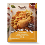 Tasuko Cassava Flour Batter Mix in original flavor, showing a bag of gluten-free grocery product with bright labeling.