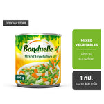 Canned Bonduelle French Mixed Vegetables in a 400g can, showcasing colorful mixed vegetables ready for cooking or serving.